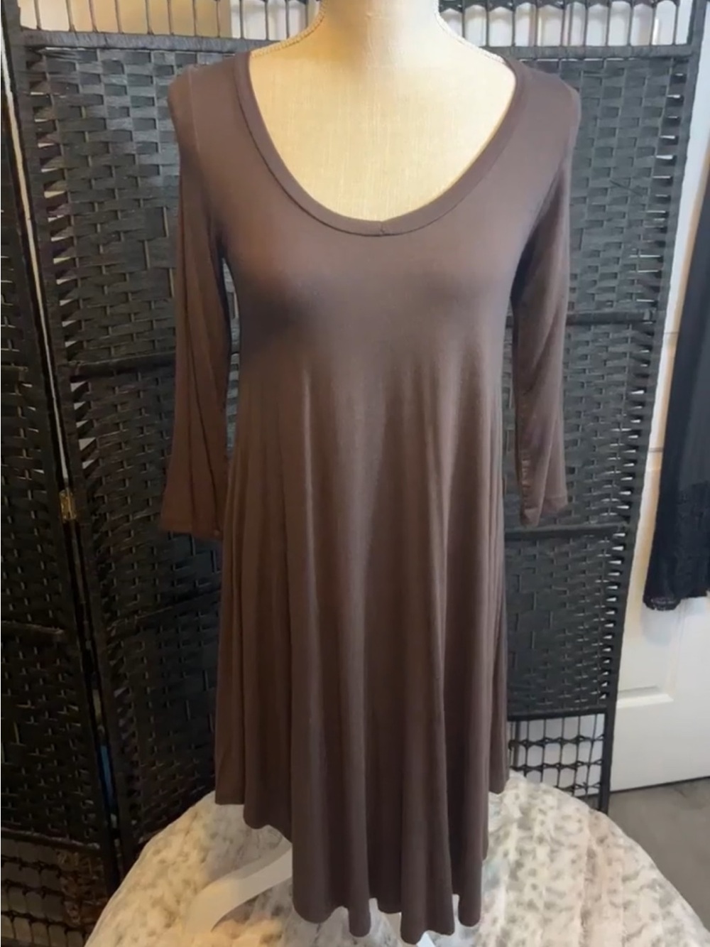 Lollipop-Star Brown Tshirt Dress Size Small